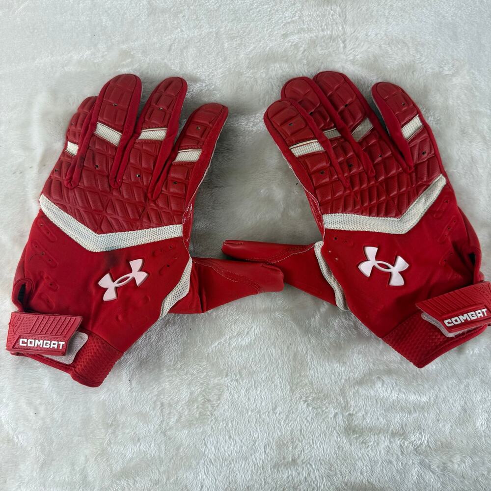 Under Armour Combat Football Gloves Adult 3XL Padded Lineman Texas Tech
